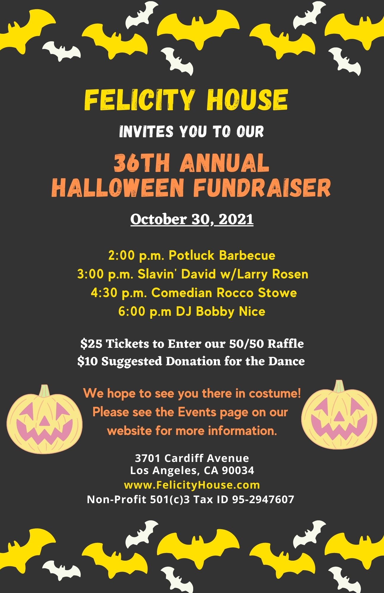 2021 Annual Halloween Fundraiser Event! Felicity House